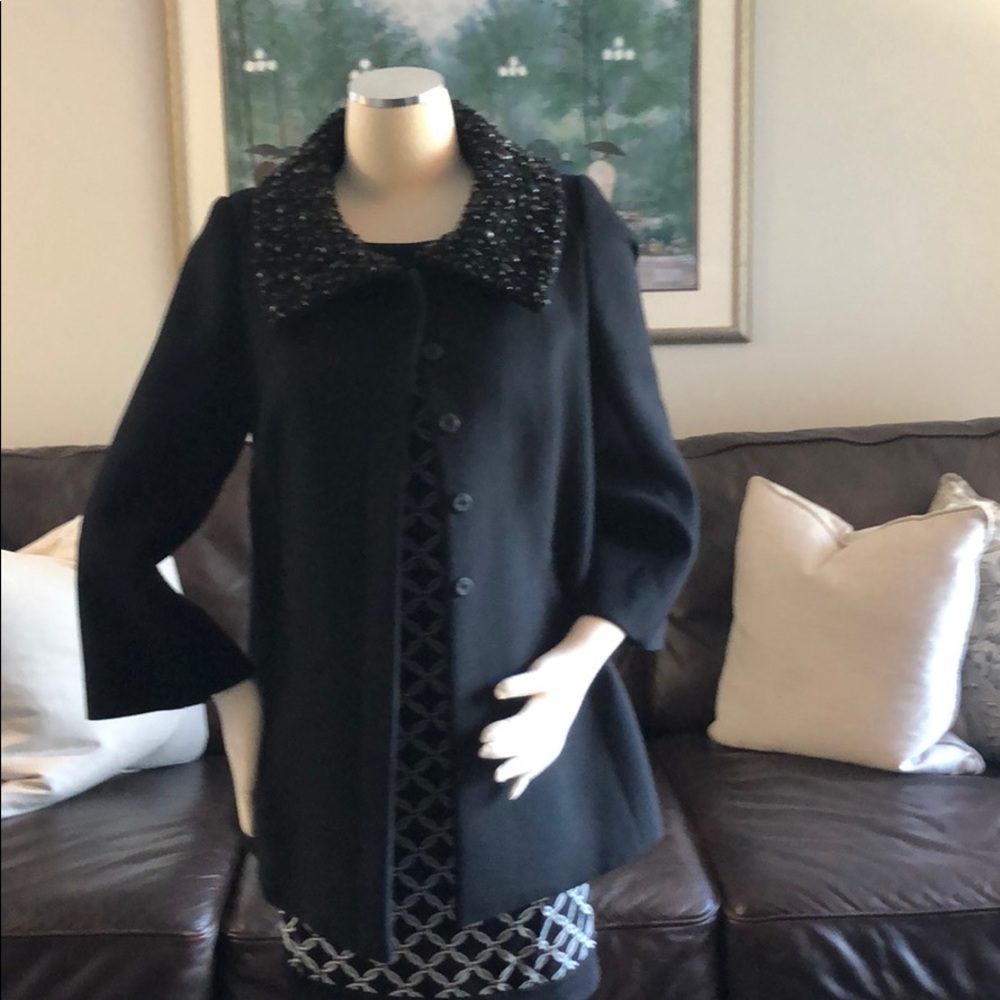 LORO PIANA - STYLE PARIS Black wool Coat. NWOT